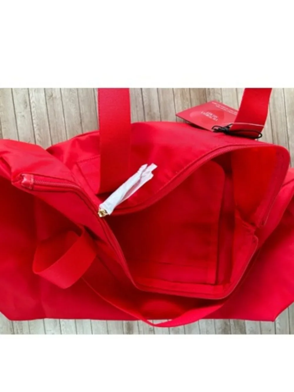 Nwt Victoria's Secret Valentines Day Red Packable Tote Overnight Weekend Bag